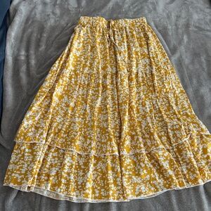 Yellow Floral Skirt